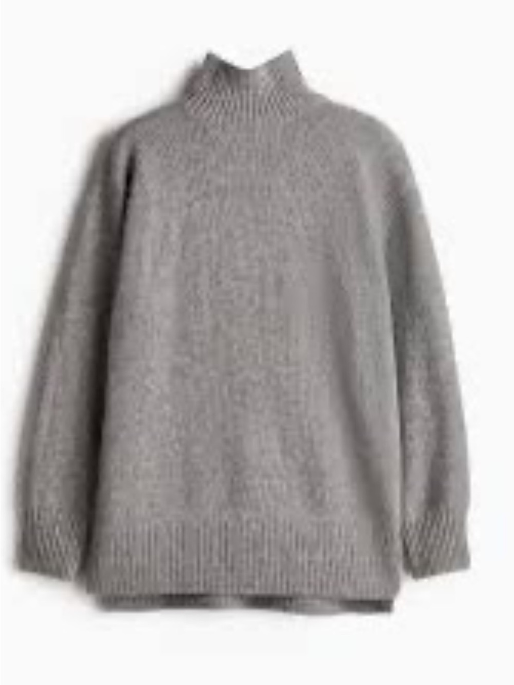 H&M Oversized Turtleneck Sweater in gray melange Size M
